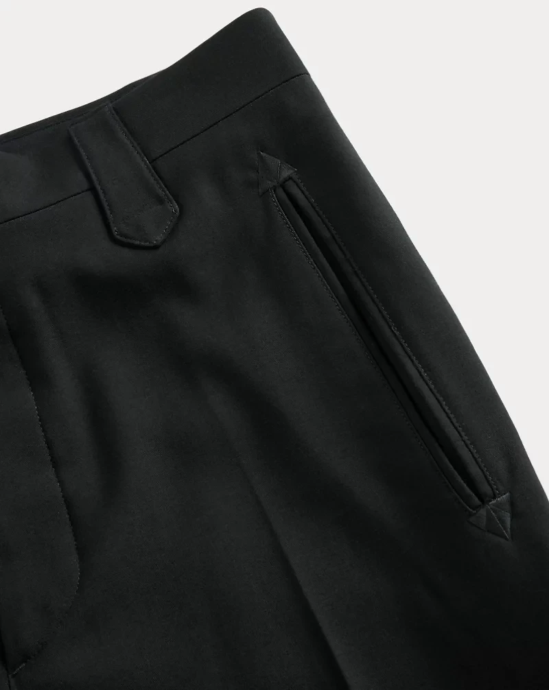 Slim Fit Wool Western Tuxedo Trouser