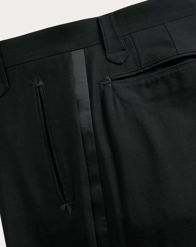Slim Fit Wool Western Tuxedo Trouser