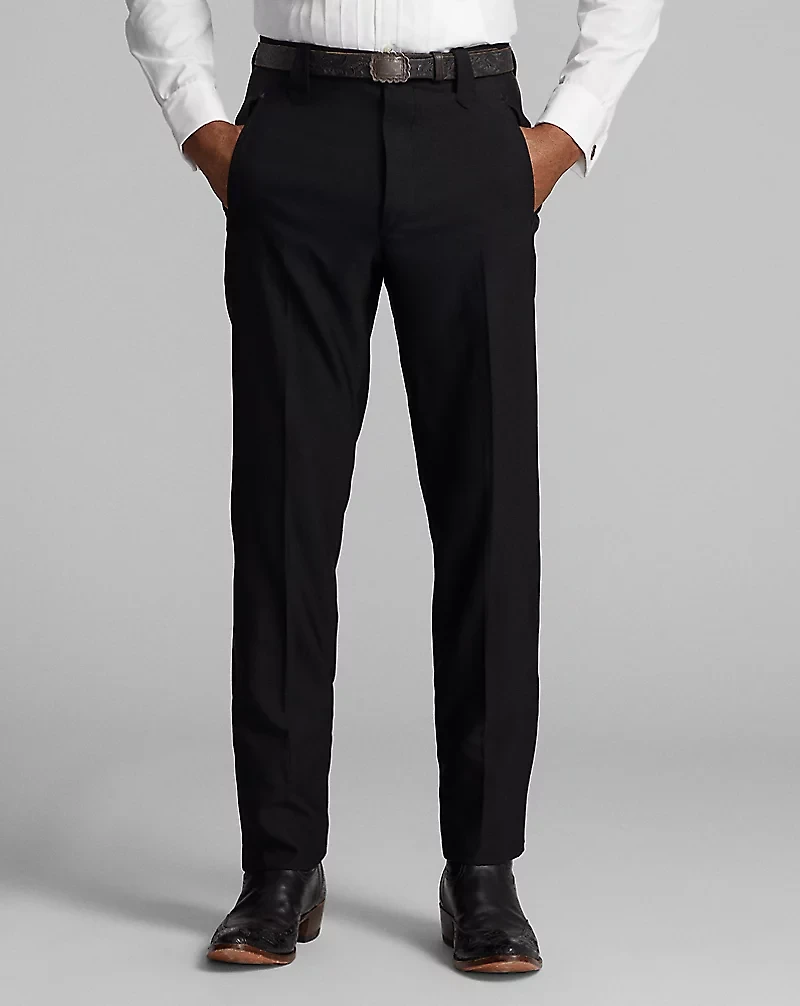 Slim Fit Wool Western Tuxedo Trouser