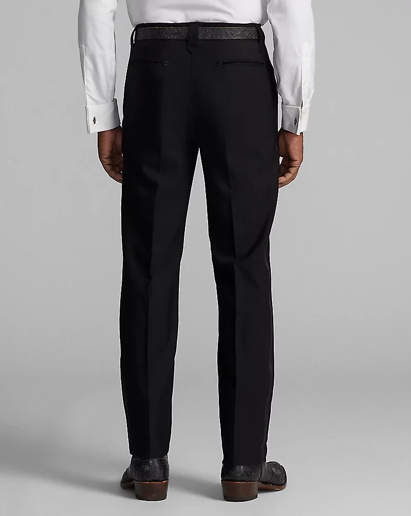 Slim Fit Wool Western Tuxedo Trouser