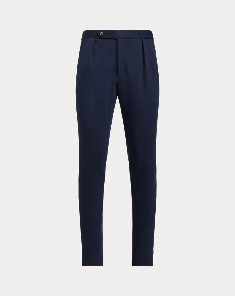 Pleated Double-Knit Suit Trouser