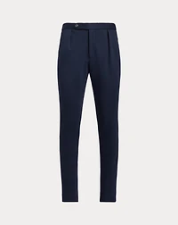Pleated Double-Knit Suit Trouser