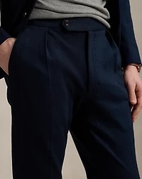 Pleated Knit Mesh Trouser