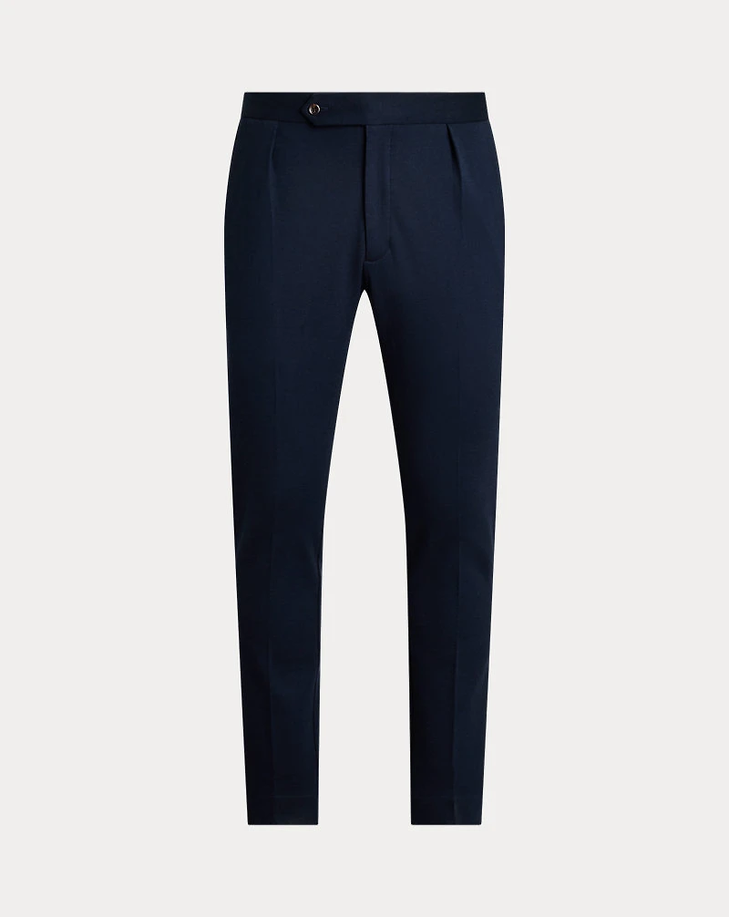 Pleated Knit Mesh Trouser