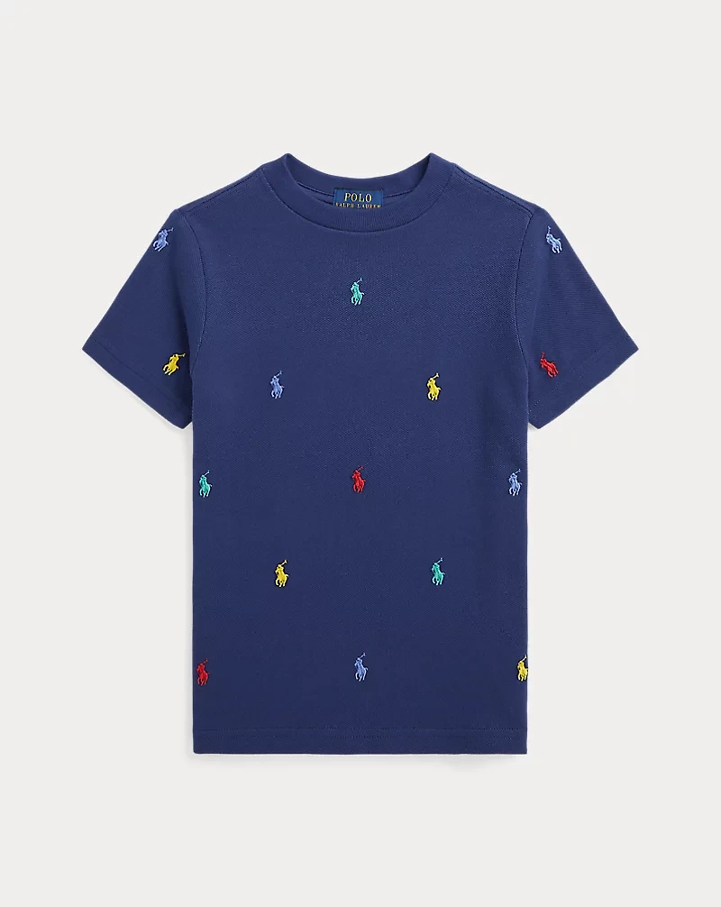Polo Pony Cotton Mesh Tee