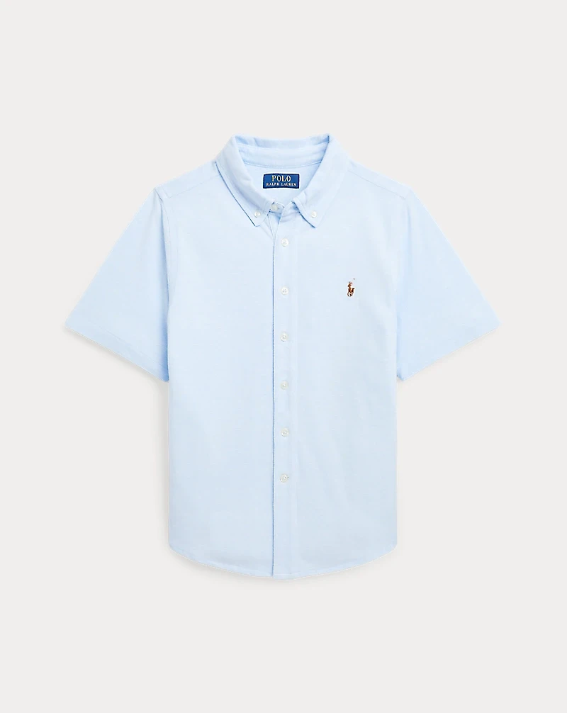 Knit Oxford Short-Sleeve Shirt