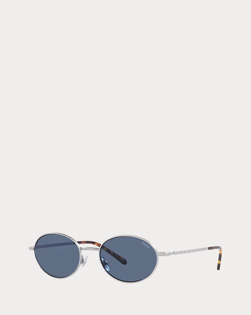Retro Oval Metal Sunglasses