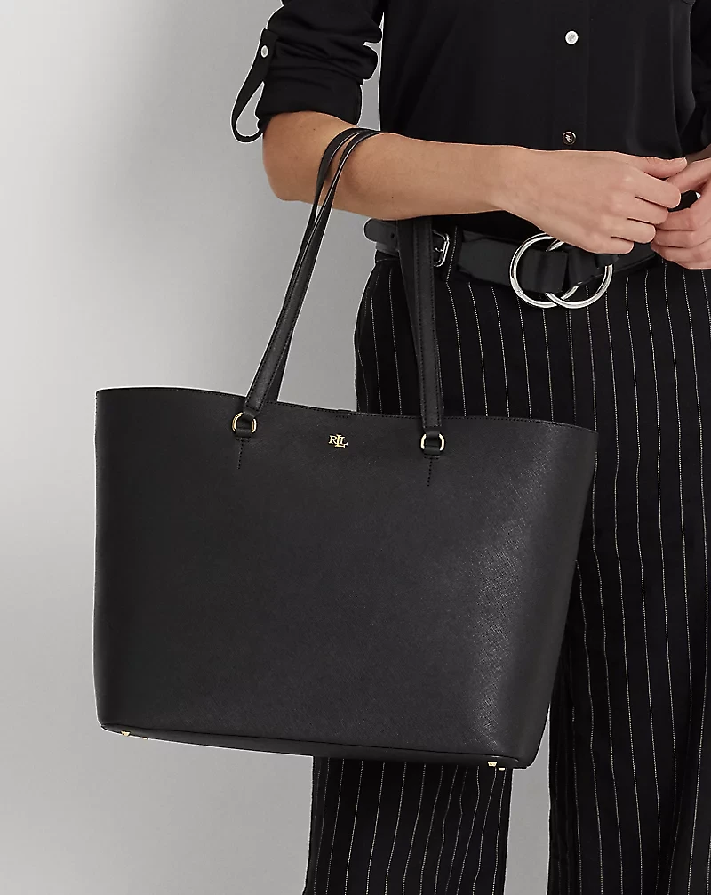 Crosshatch Leather Large Karly Tote