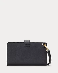 Crosshatch Leather Tech Wristlet