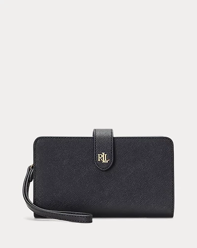 Crosshatch Leather Tech Wristlet