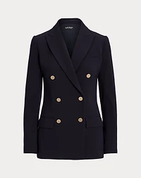 Double-Breasted Wool Crepe Blazer