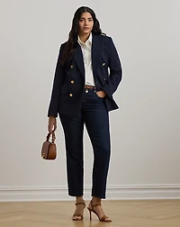 Double-Breasted Wool Crepe Blazer