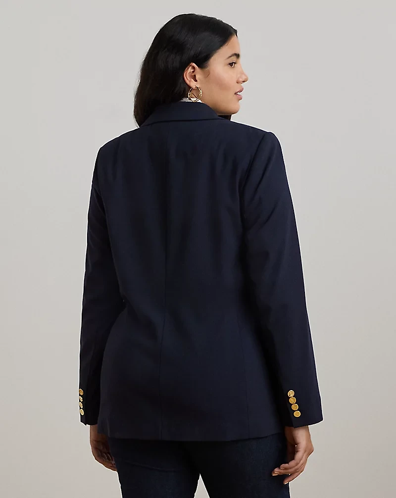 Double-Breasted Wool Crepe Blazer