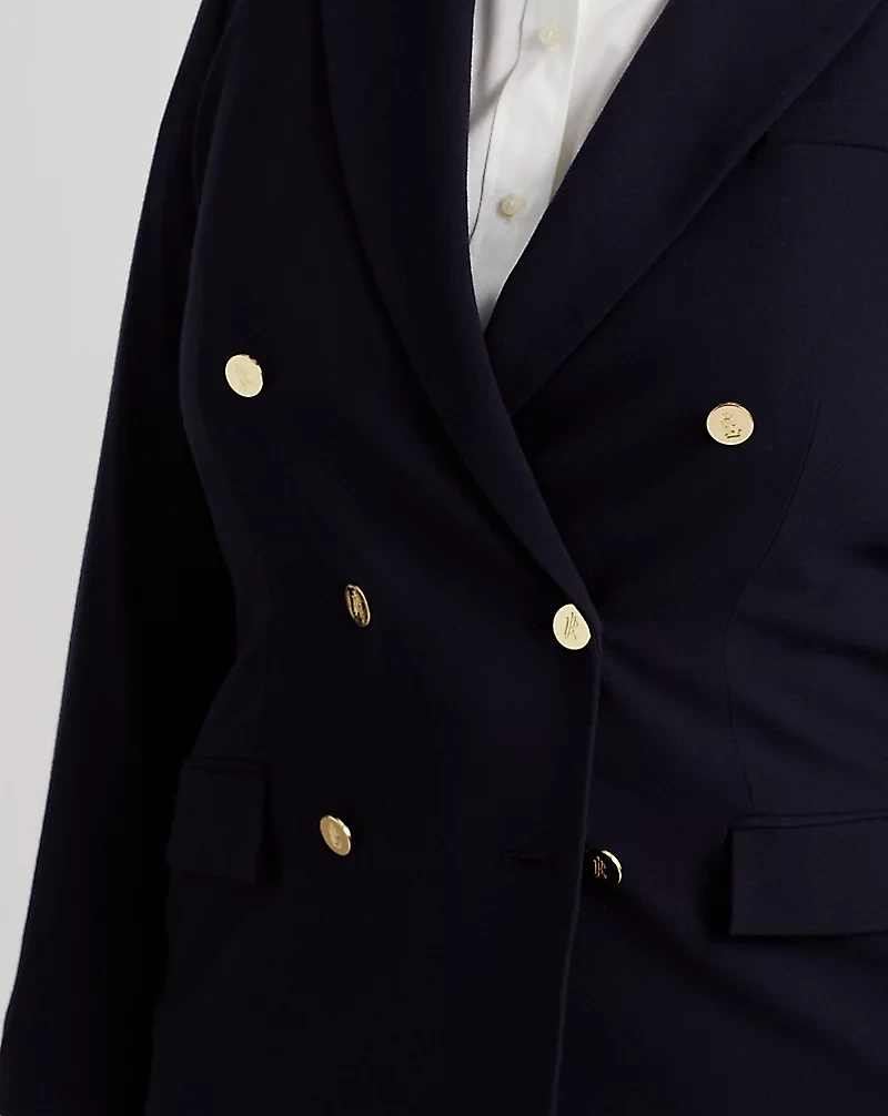 Double-Breasted Wool Crepe Blazer