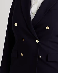 Double-Breasted Wool Crepe Blazer