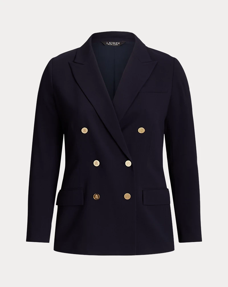 Double-Breasted Wool Crepe Blazer