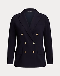 Double-Breasted Wool Crepe Blazer