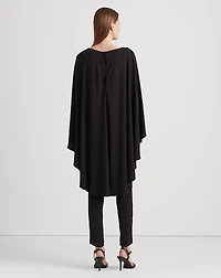 Belted Cape Georgette Jumpsuit