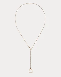 Pavé Stirrup Lariat Necklace
