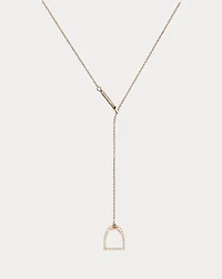 Pavé Stirrup Lariat Necklace