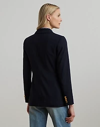 Double-Breasted Wool Crepe Blazer