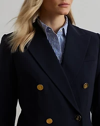 Double-Breasted Wool Crepe Blazer