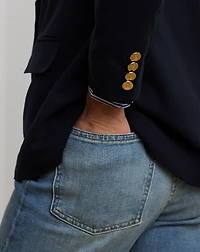 Double-Breasted Wool Crepe Blazer