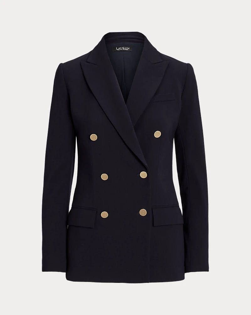 Double-Breasted Wool Crepe Blazer