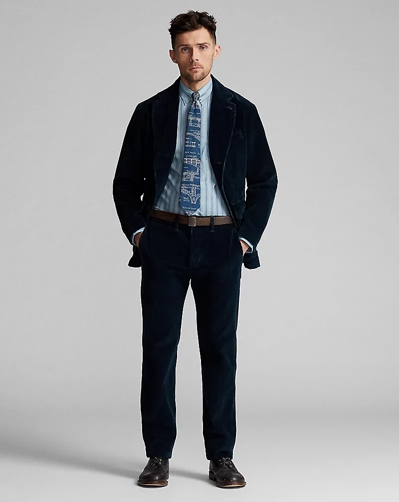 Unconstructed Indigo Corduroy Sport Coat