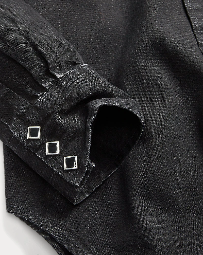Slim Fit Denim Western Shirt