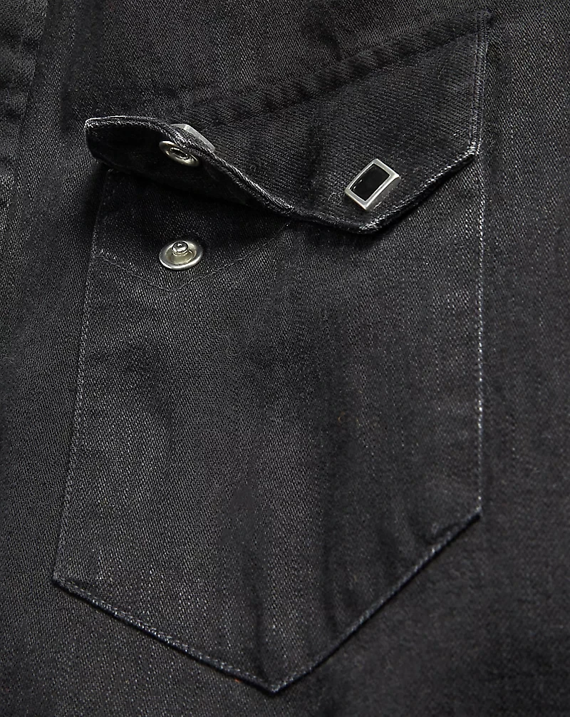 Slim Fit Denim Western Shirt