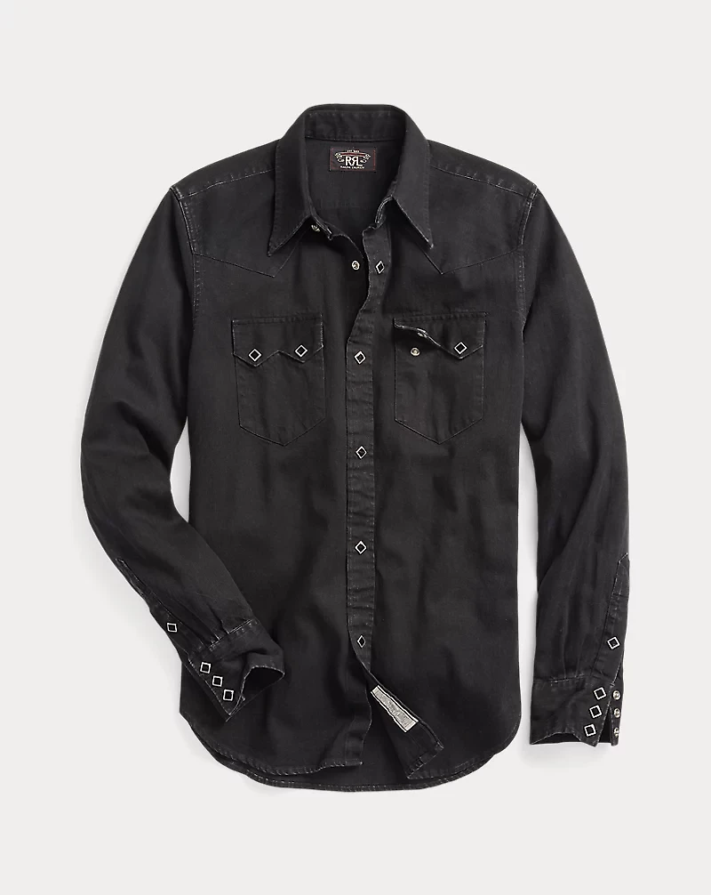 Slim Fit Denim Western Shirt
