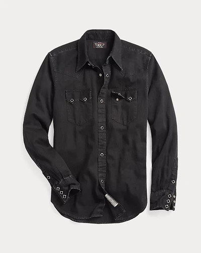 Slim Fit Denim Western Shirt