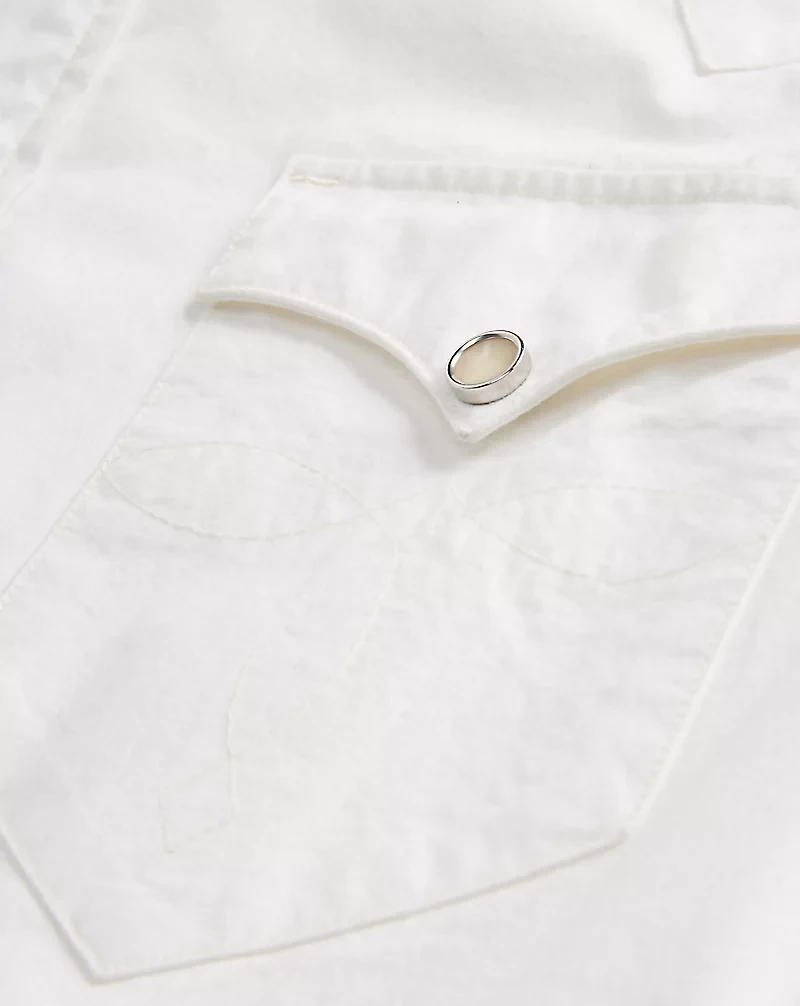 Slim Fit Poplin Western Shirt