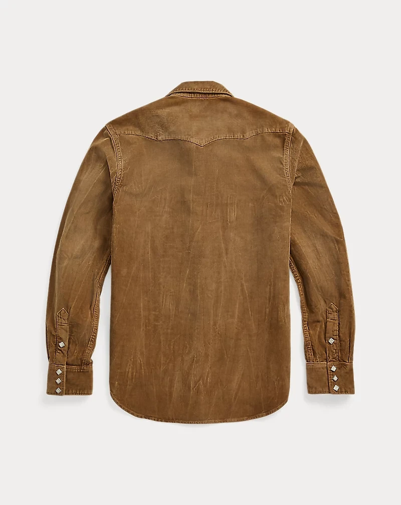 Slim Fit Corduroy Western Shirt