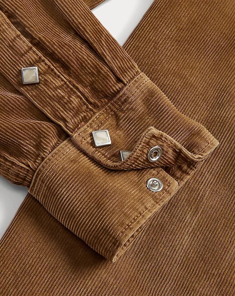 Slim Fit Corduroy Western Shirt