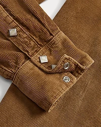 Slim Fit Corduroy Western Shirt