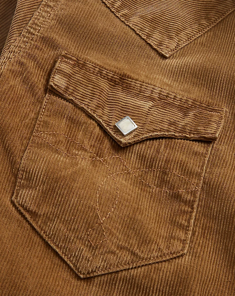 Slim Fit Corduroy Western Shirt