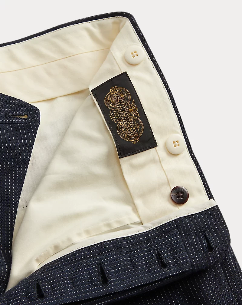 Slim Striped Herringbone Suit Trouser
