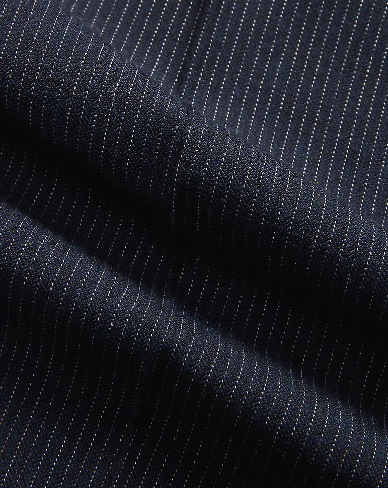 Slim Striped Herringbone Suit Trouser