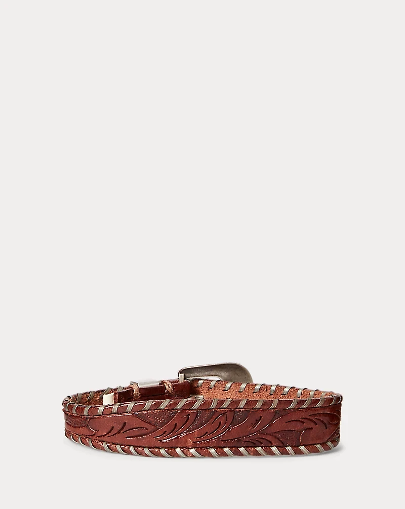 Hand-Tooled Leather Bracelet