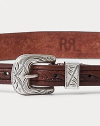 Hand-Tooled Leather Hat Band