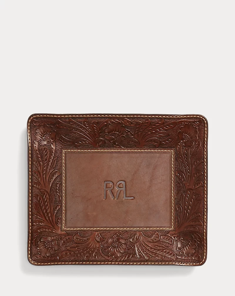 Hand-Tooled Leather Valet Tray