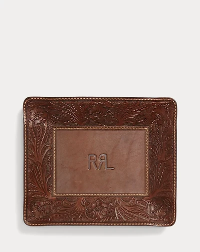 Hand-Tooled Leather Valet Tray