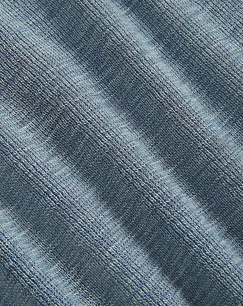 Stretch-Cotton Waffle Henley