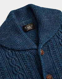 Cable Cotton-Wool Shawl Cardigan