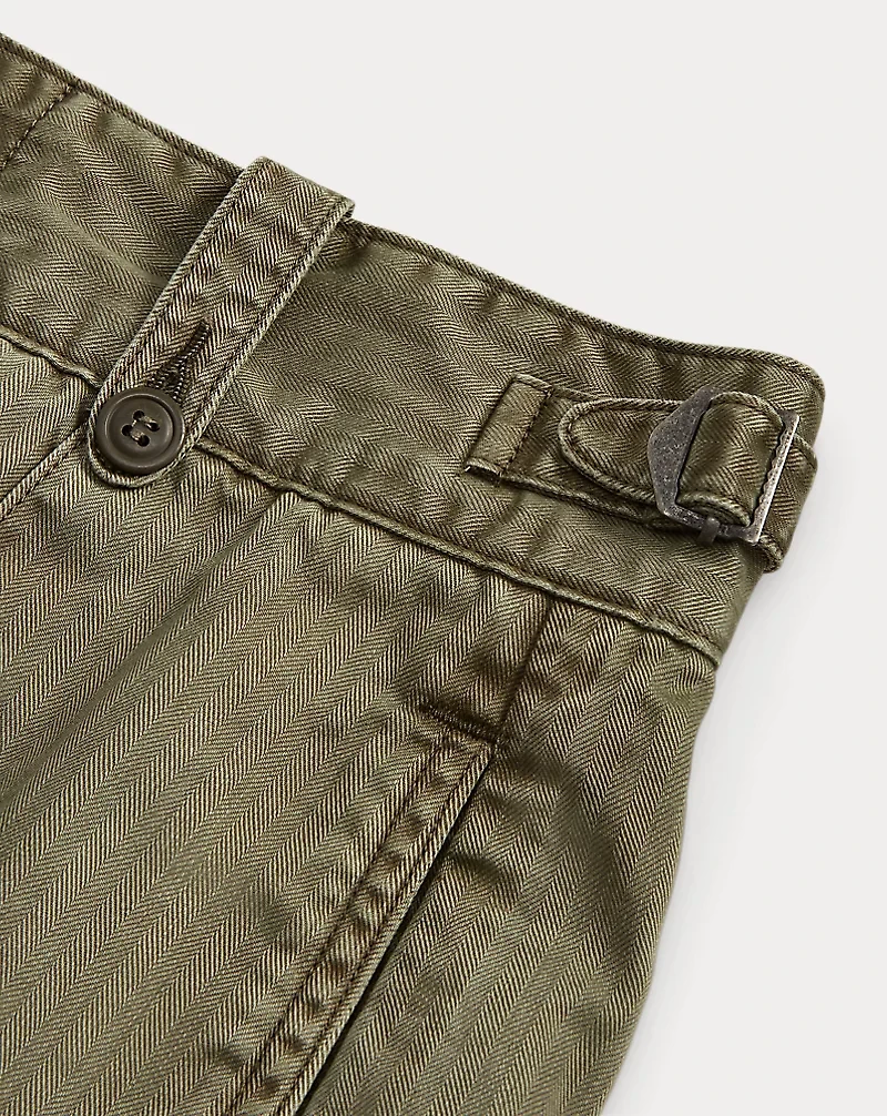 Cotton Cropped Wide-Leg Pant