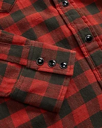 Plaid Cotton-Linen Western Shirt