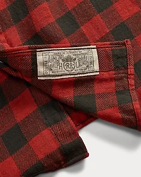 Plaid Cotton-Linen Western Shirt