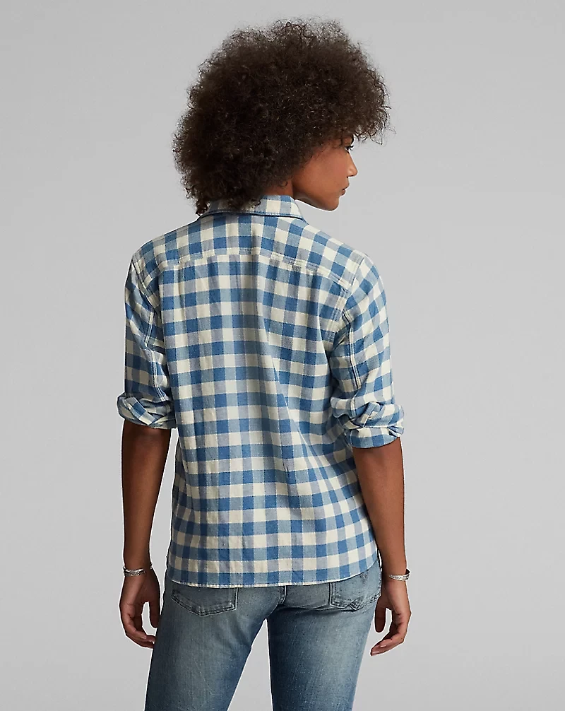 Plaid Cotton-Linen Shirt